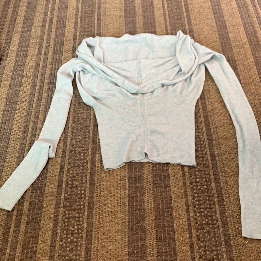 Grey cowl neck sweater